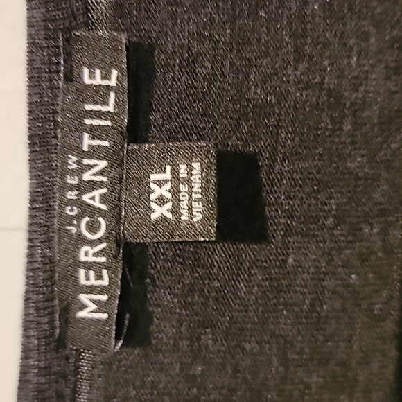 J. Crew Black Heather Gray Long Sleeve Top With Gold Polka Dots Size XXL - Picture 2 of 4